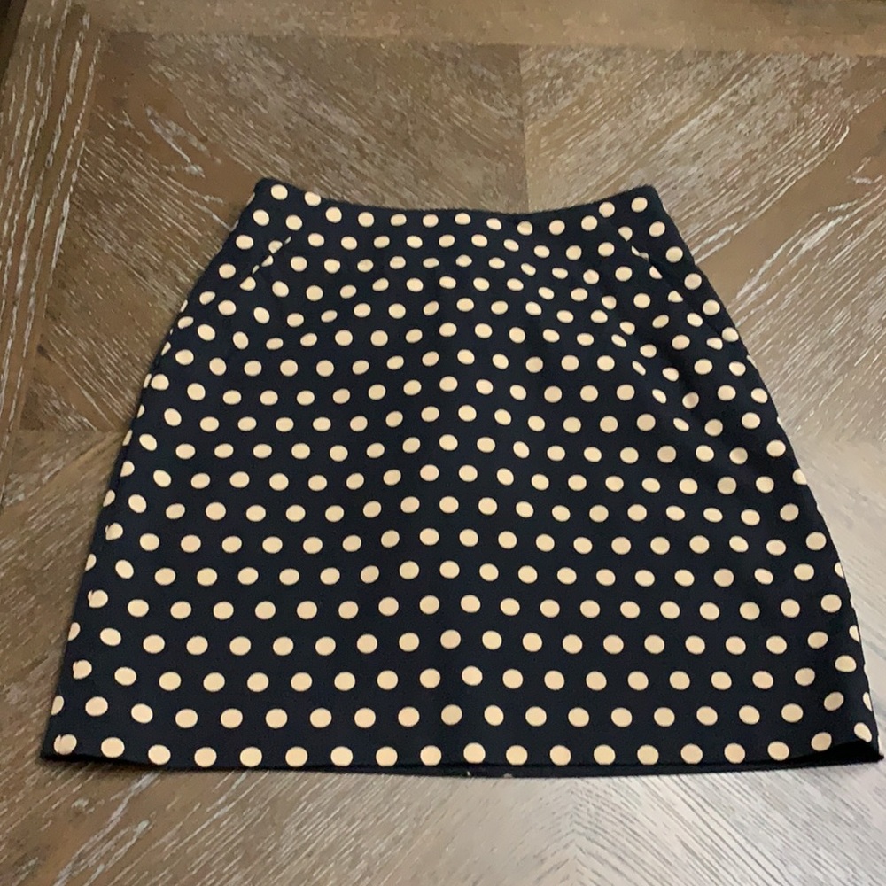 LOFT black & tan Polka dot pencil skirt Size 4P